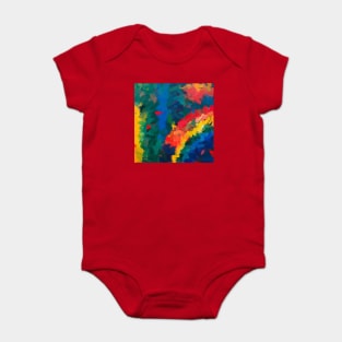 Tropical Night Abstract Painting Baby Bodysuit